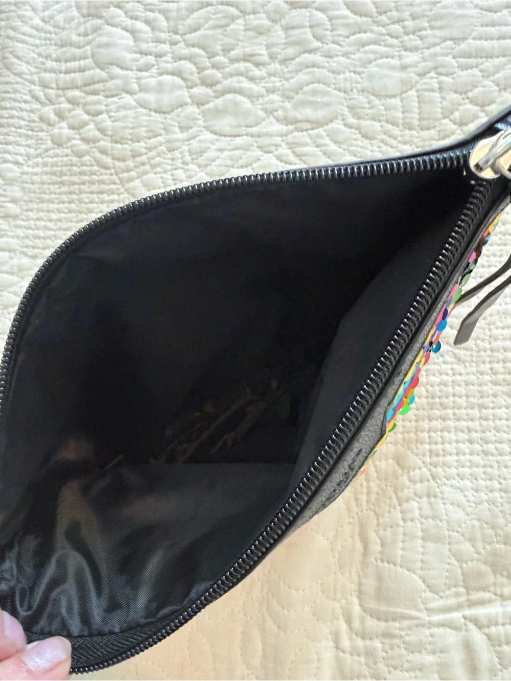Rainbow Pride Sequin cosmetic bag Clutch victoria’s Secret festival parade Y2K